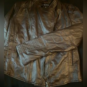 Brown leather jacket